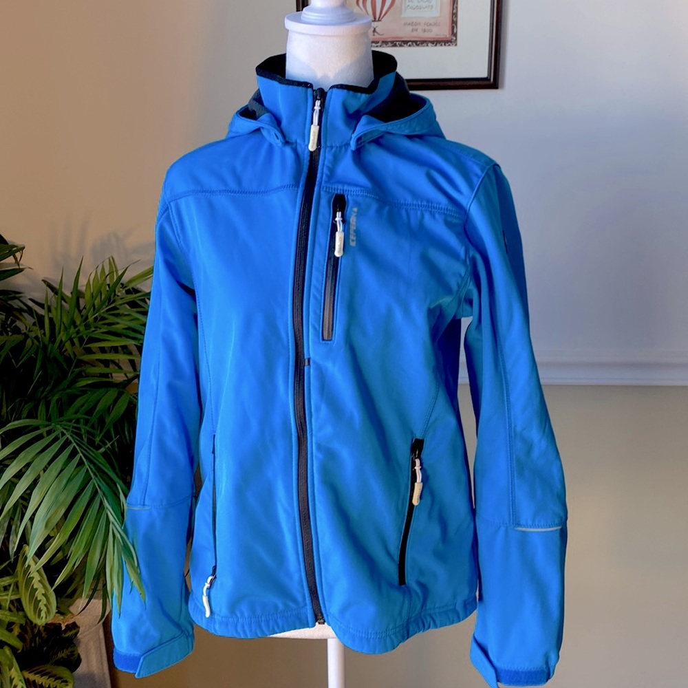 IcePeak Soft Shell Jacket, Vivid Blue, Fleece Lined Women’s XS